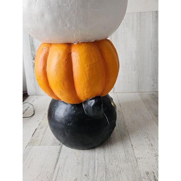 Halloween cat ghost candy bowl totem jack-o'-lantern pumpkin unique vintage deco - Picture 6 of 10